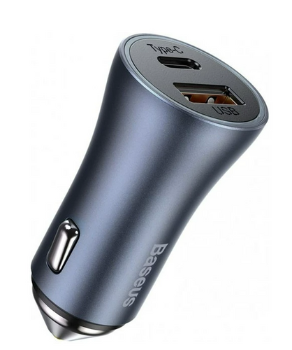 Автомобильное зарядное устройство Baseus Golden Contactor Pro 40 W USB + Type-C (CCJD-0G)