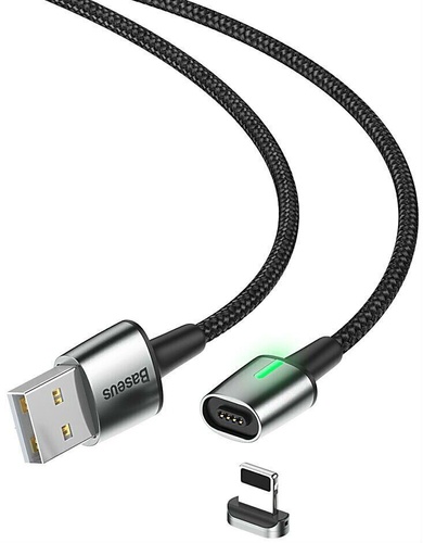 Кабель Baseus Zinc Magnetic Cable USB For iP 2.4A 1m Black (CALXC-A01)