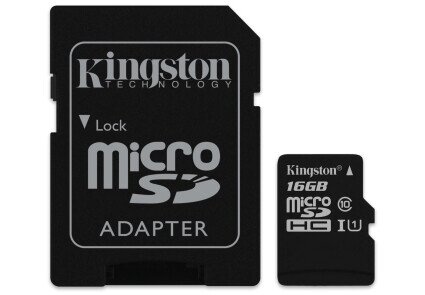 Карта памяти Kingston Canvas Select Plus 16Gb class 10 microSDHC (UHS-1)