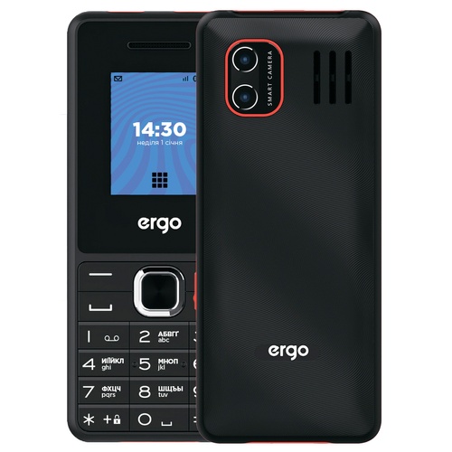 Мобильный телефон Ergo E181 Black, Черный