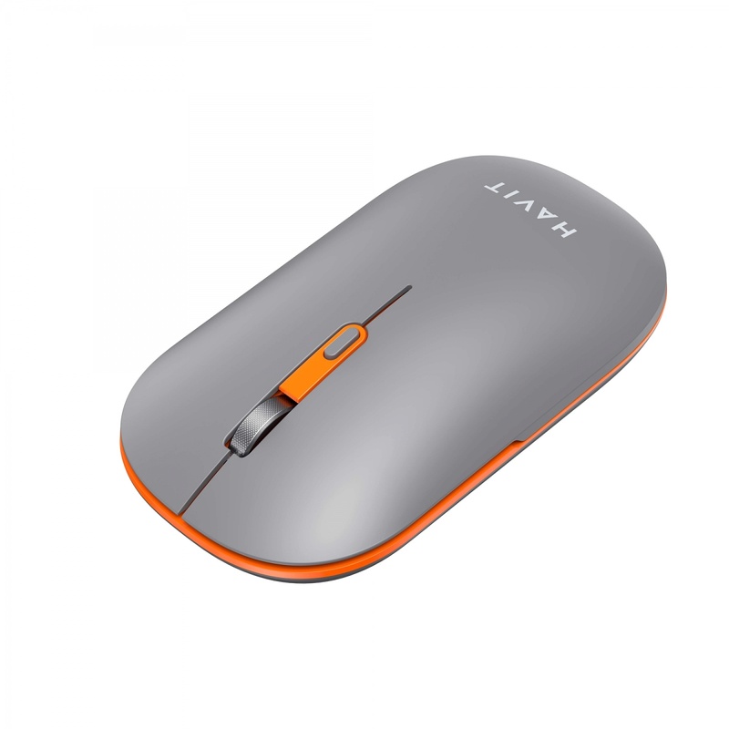 Бездротова миша дворежимна Havit HV-MS60WB Gray 2,4GHz+Bluetooth, з вбудованим акумулятором 500mAh