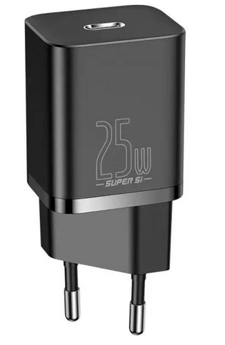 Зарядний пристрій Baseus Super Silicone PD Charger 25W (1Type-C) + With Cable Type-C to Type-C 3A (1 м) (TZCCSUP-L01)