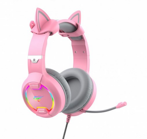 Ігрові навушники HAVIT HV-H2233d Cat Pink