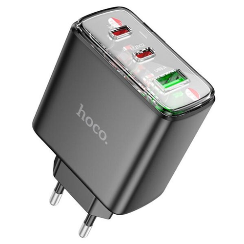 Зарядное устройство HOCO CS44A Smart PD65W(2C1A) charger EU Black (6942007620864)