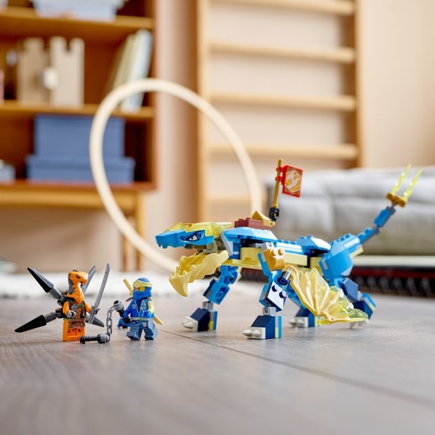 Конструктор LEGO NINJAGO Дракон бури Джея EVO 140 деталей (71760)