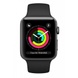 Смарт-часы Apple Watch Series 3 GPS 38mm Space Grey Aluminium Case with Black Sport Band (MTF02), Черный
