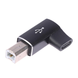 Адаптер перехідник Apx USB Type-C на USB-B сумісний з принтерами, MIDI, кутовий, чорний (HY01)