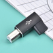 Адаптер перехідник Apx USB Type-C на USB-B сумісний з принтерами, MIDI, кутовий, чорний (HY01)