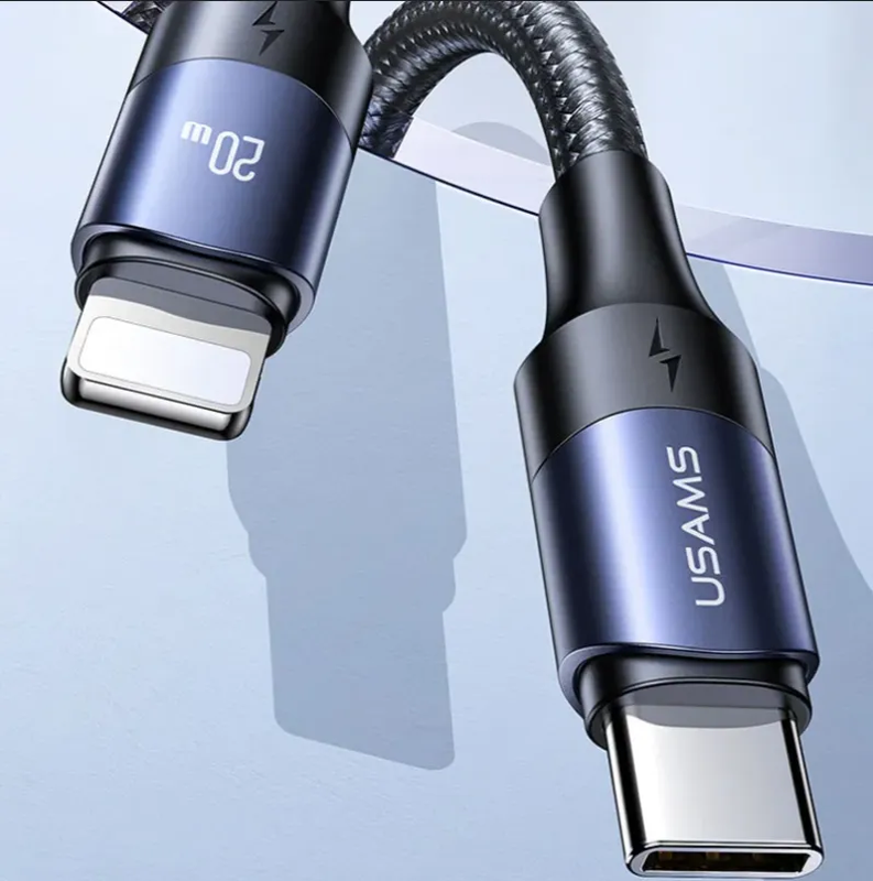 Кабель Usams US-SJ521 U71 Type-C to Lightning 20W PD Fast Charging & Data Cable 1.2m Black (SJ521USB01)