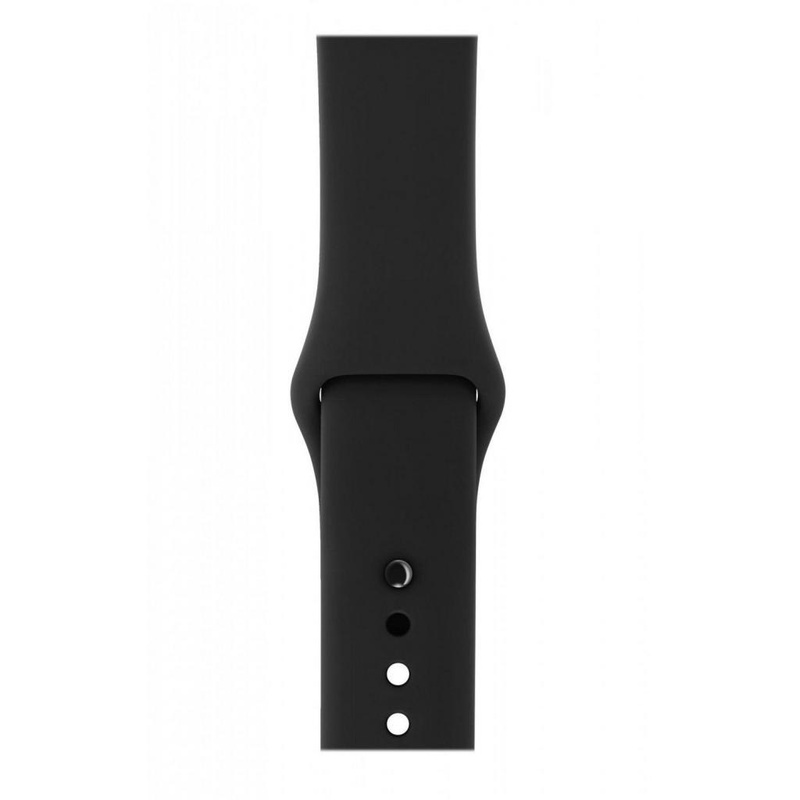 Смарт-часы Apple Watch Series 3 GPS 38mm Space Grey Aluminium Case with Black Sport Band (MTF02), Черный