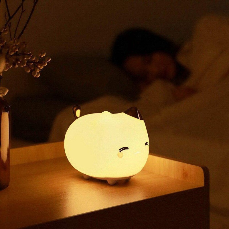 Нічник-світильник Baseus Cute Series Kitty Silicone Night Light White (DGAM-A02)