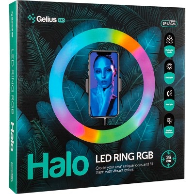 Кольцевая лампа для фото Gelius Pro Halo RGB Ring 26 cm (GP-LR026)
