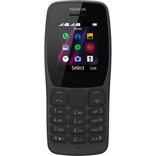 Мобільний телефон Nokia 110 DS Black (16NKLB01A07), Чорний, 4 Mb