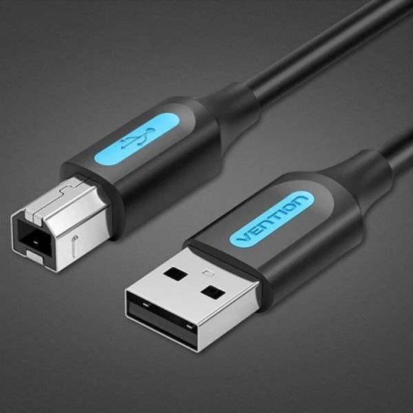 Кабель для принтера Vention USB 2.0 A Male to B Male Cable 5M Black PVC Type (COQBJ)