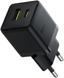 Сетевое зарядное устройство для Baseus Palm Fast Charger C+U 30W EU Cluster Black (P1011160A113-00)