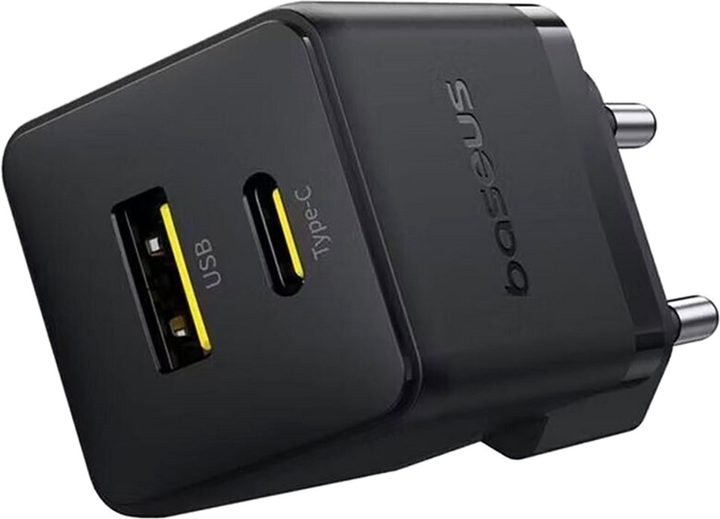 Сетевое зарядное устройство для Baseus Palm Fast Charger C+U 30W EU Cluster Black (P1011160A113-00)