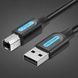 Кабель для принтера Vention USB 2.0 A Male to B Male Cable 5M Black PVC Type (COQBJ)