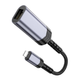 Мережевий адаптер HOCO UA26 iPhone ethernet adapter 100 Mbps Metal Gray (6942007611978)