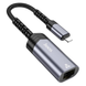 Мережевий адаптер HOCO UA26 iPhone ethernet adapter 100 Mbps Metal Gray (6942007611978)