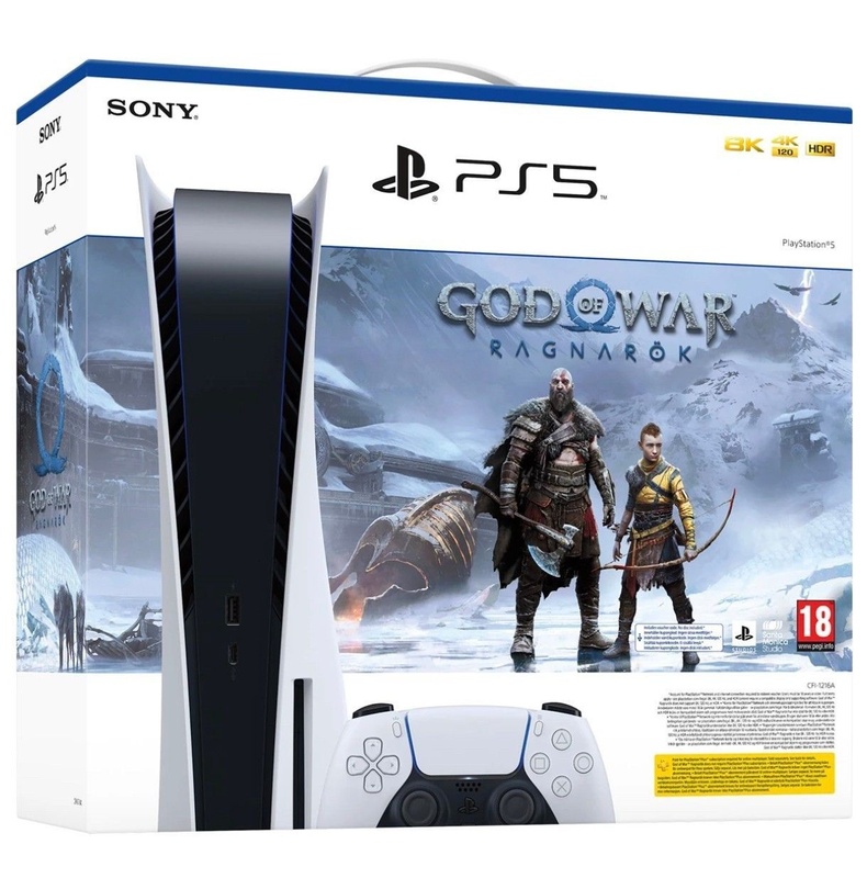 Ігрова приставка Sony PS5 PlayStation 5 825GB (blu-ray) + God of War Ragnarok Bundle