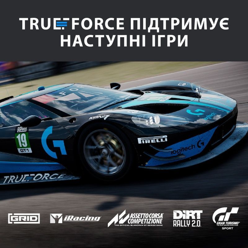 Кермо Logitech G923 Racing Wheel and Pedals for PS4 and PC (941-000149), Чорний