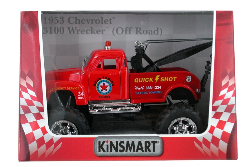 Машинка Kinsmart Chevrolet 3100 Wrecker (Off Road) 1953 1:38 KT5333W