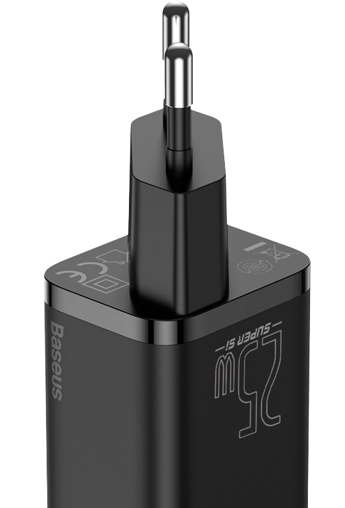 Зарядное устройство Baseus Super Si 1C USB Type C 25 Вт Power Delivery Quick Charge Черное (CCSP020101)