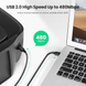 Кабель UGREEN US135 USB 2.0 AM to BM Print Cable 2m Black (UGR-20847)