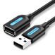 Подовжувач USB 2м Vention USB 2.0 A Male to A Female Extension Cable 2M black PVC Type (CBIBH)