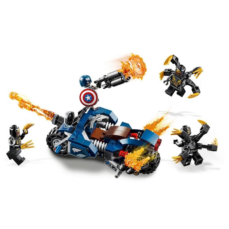 Конструктор LEGO Marvel Comics Капитан Америка: Атака Аутрайдеров 167 деталей (76123)
