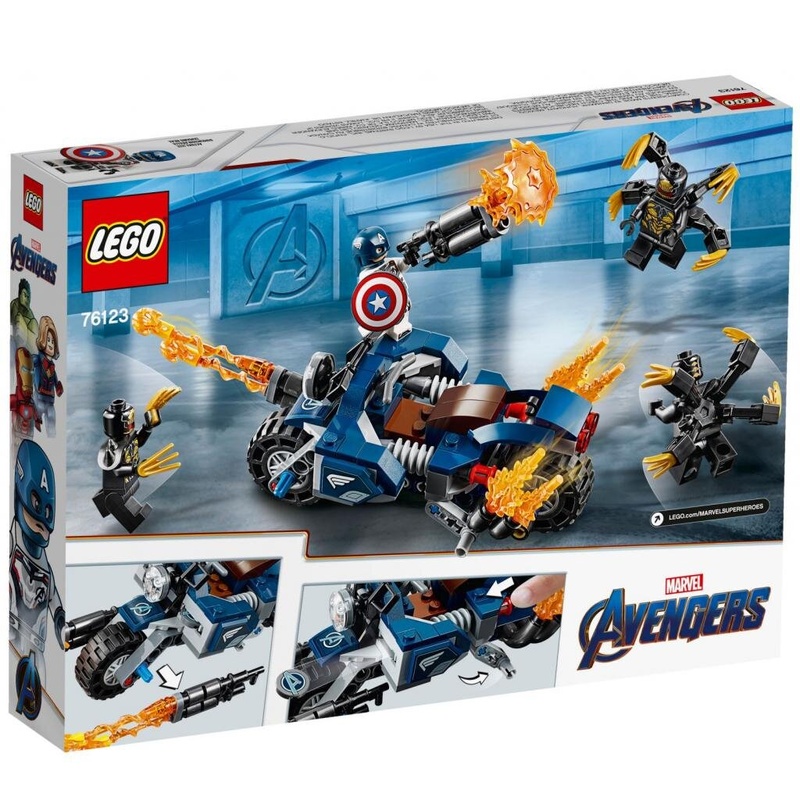 Конструктор LEGO Marvel Comics Капитан Америка: Атака Аутрайдеров 167 деталей (76123)