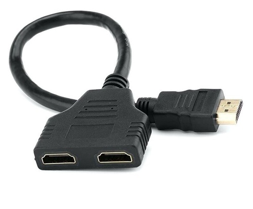 Разветвитель HDMI 2 порта, кабель 10см. ATcom