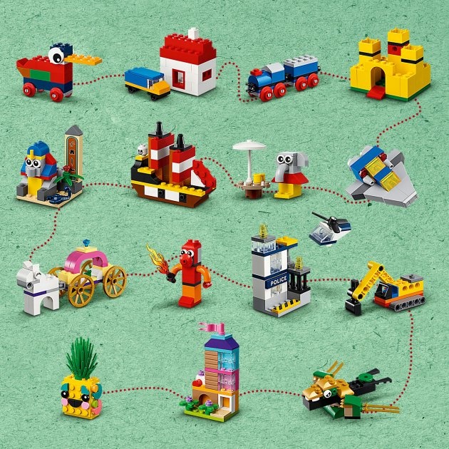 Конструктор LEGO Classic 90 лет игры 1100 деталей (11021)