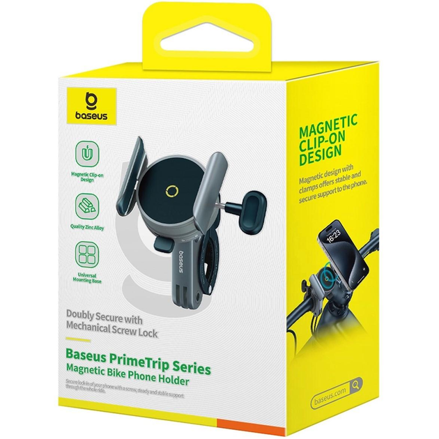 Велотримач Baseus PrimeTrip Series Magnetic Bike Phone Holder Cosmic Black (C40569000121-00)