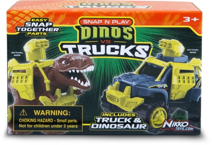 Игровой набор Road Rippers машинка и динозавр T-Rex brown (20072)