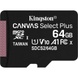 Карта пам'яті Kingston 64GB micSDXC class 10 A1 Canvas Select Plus (SDCS2/64GB)