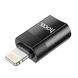 Адаптер HOCO UA17 iP Male to Type-C female USB2.0 adapter Black (6931474761996)