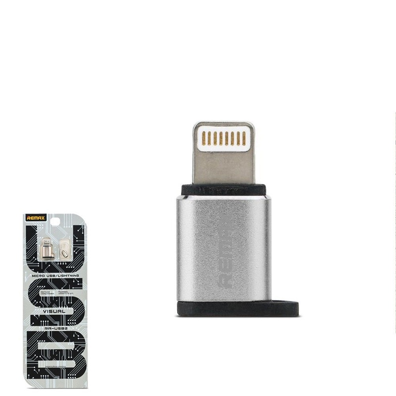 Перехідник Remax OTG Micro USB to Lightning Silver (RA-USB2)