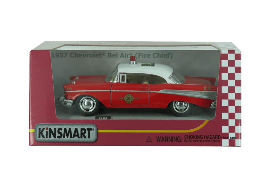 Машинка Kinsmart Chevrolet Bel Air (Fire Chief) 1957 1:40 KT5325W
