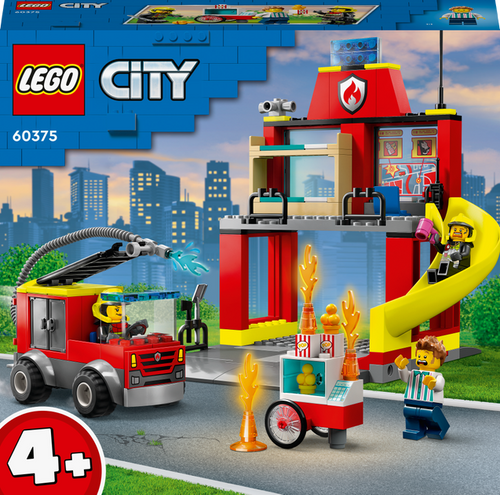 Конструктор LEGO City Пожарное депо и пожарная машина 153 детали (60375)