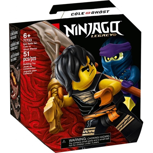 Конструктор LEGO Ninjago Грандіозна битва: Коул проти воїна-привида (71733)