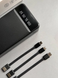 Повербанк XO 30000mAh дисплей, ліхтарик, 3 кабеля в комплекті Black (XO-PR164)