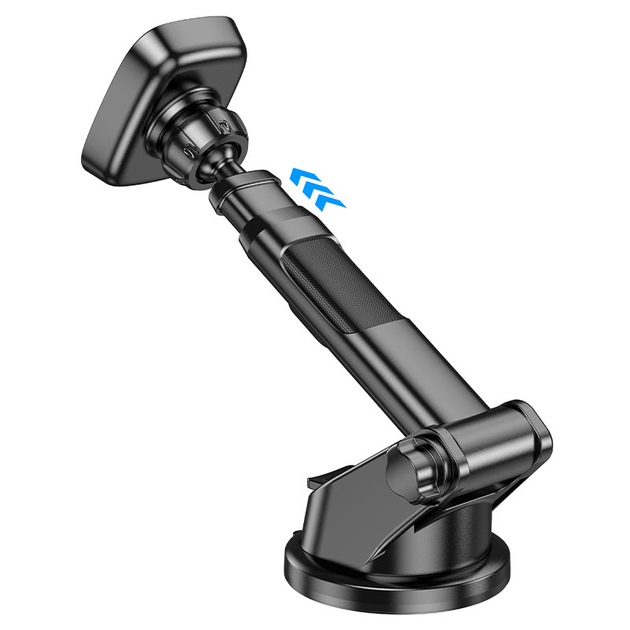 Держатель для мобильного HOCO CA116 Blue Shark Center Console Magnetic Car Holder Black Metal Gray (6931474777874)