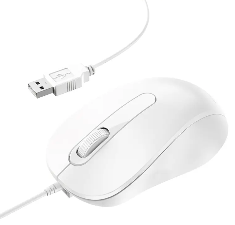Мышка Borofone BG4 Business wired mouse White (BG4W)