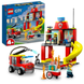Конструктор LEGO City Пожежне депо та пожежна машина 153 деталі (60375)