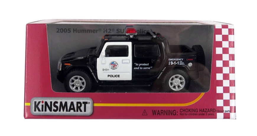 Машинка Kinsmart Hummer H2 SUT (Police) 2005 1:40 KT5097WP (поліція)