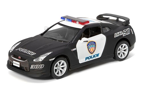 Машинка Kinsmart Nissan GT-R R35 (Police) 2009 1:36 KT5340WP (поліція)