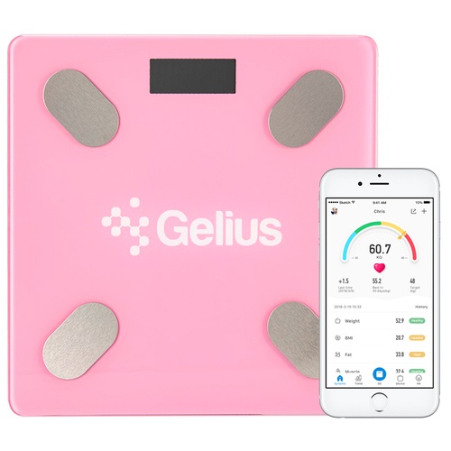 Розумні підлогові ваги GELIUS Floor Scales Zero Fat GP-BS001 Bluetooth Pink