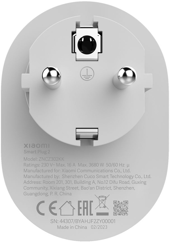 Розумна розетка Xiaomi Mi Smart Plug 2 Wi-Fi (BHR6868EU) (ZNCZ302KK)