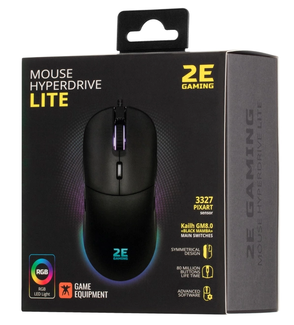 Ігрова мишка 2E Gaming HyperDrive Lite RGB Wireless/USB Black (2E-MGHDL-WL-BK)